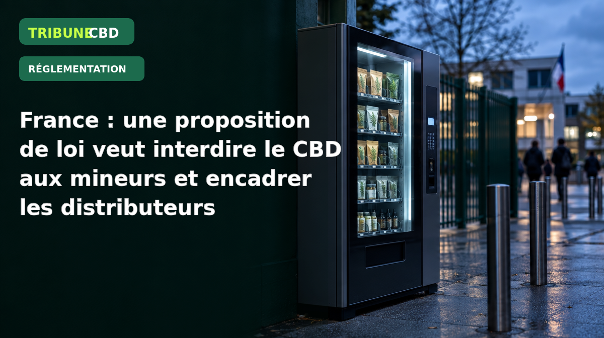 Illustration éditoriale : France : une proposition de loi veut interdire le CBD aux mineurs et encadrer les distributeurs