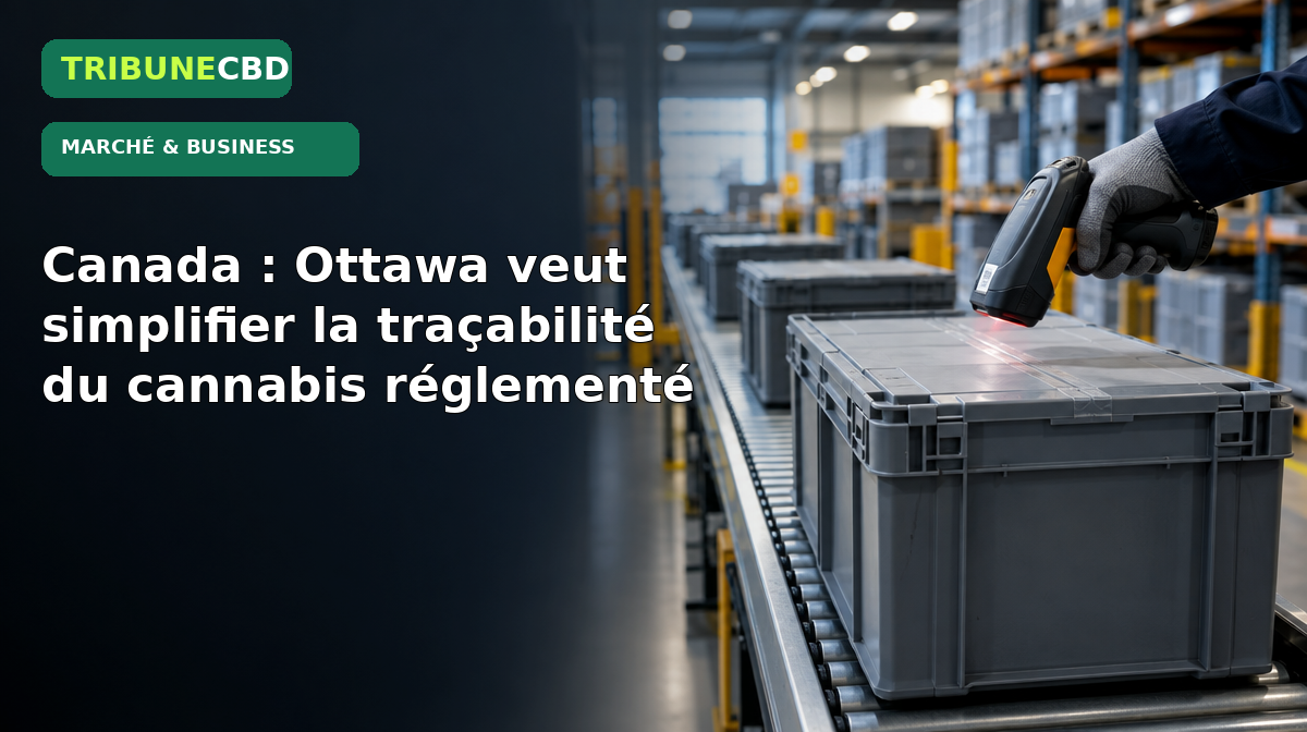 Illustration éditoriale : Canada : Ottawa veut simplifier la traçabilité du cannabis réglementé