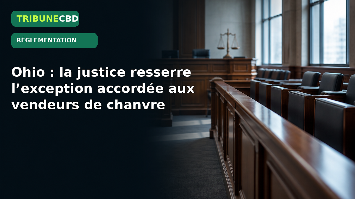Illustration éditoriale : Ohio : la justice resserre l’exception accordée aux vendeurs de chanvre