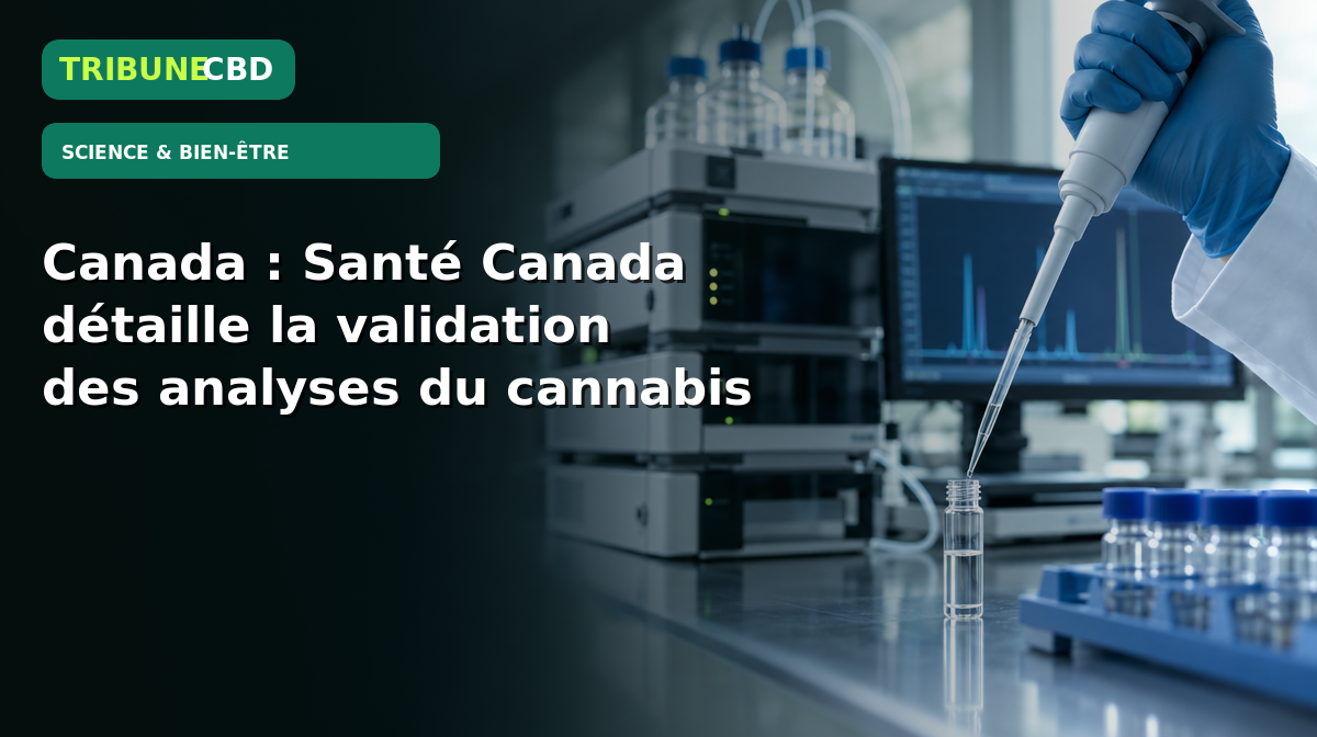 Illustration éditoriale : Canada : Santé Canada détaille la validation des analyses du cannabis
