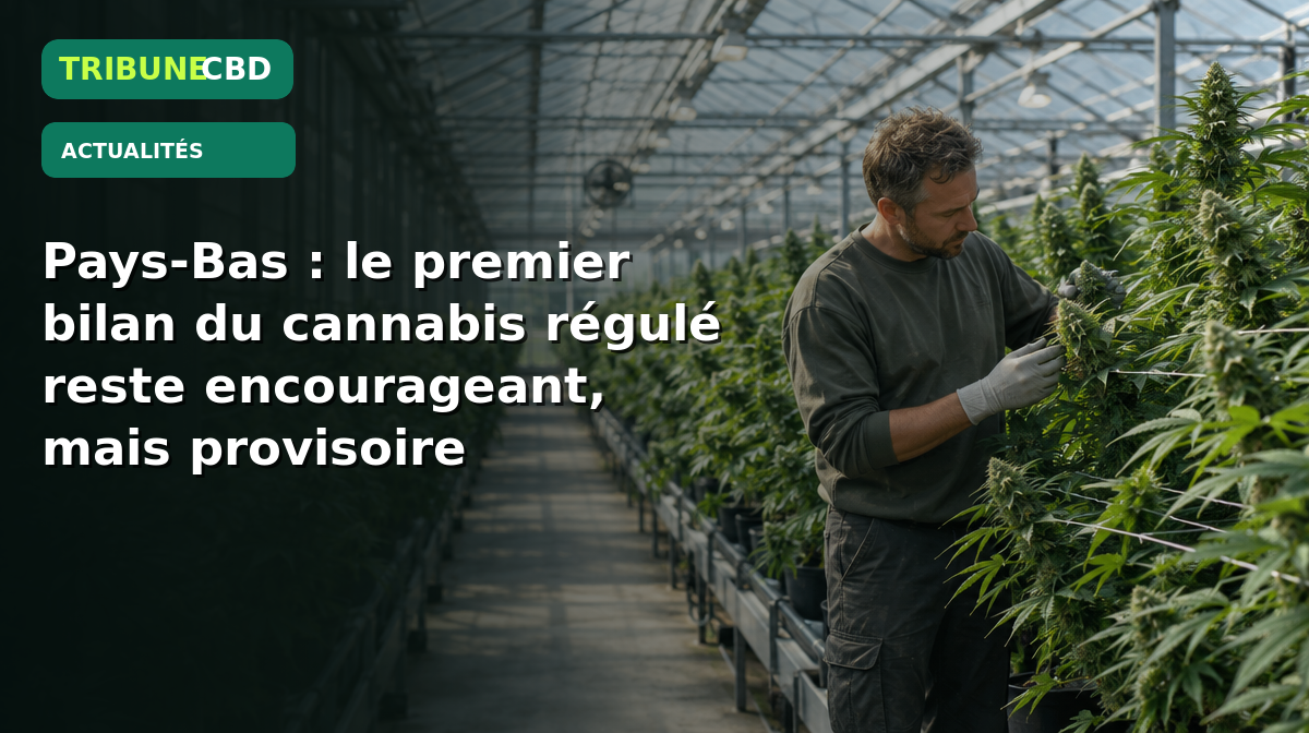 Illustration éditoriale : Pays-Bas : le premier bilan du cannabis régulé reste encourageant, mais provisoire