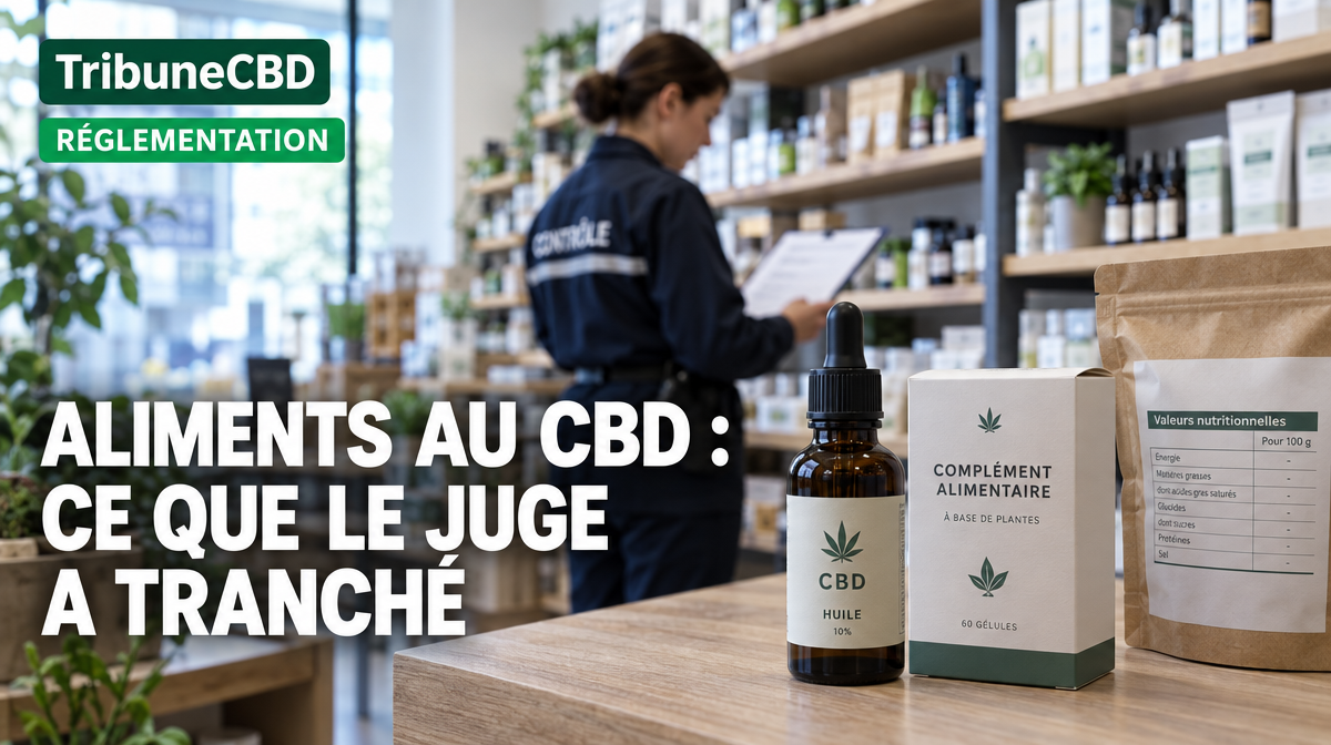 Illustration éditoriale : CBD alimentaire en France : l’ordonnance du Conseil d’État et le plan DGAL