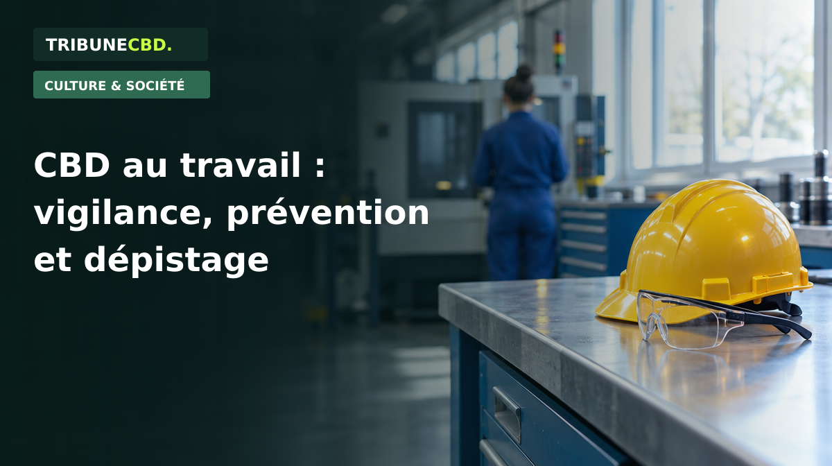 Illustration éditoriale : CBD au travail : prévenir les risques sans confondre usage et faute